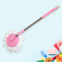 Home Cleaning Stainless Steel 360° Rotating Pole - Microfiber Mop with Adjustable Rod Stick Mix Color)