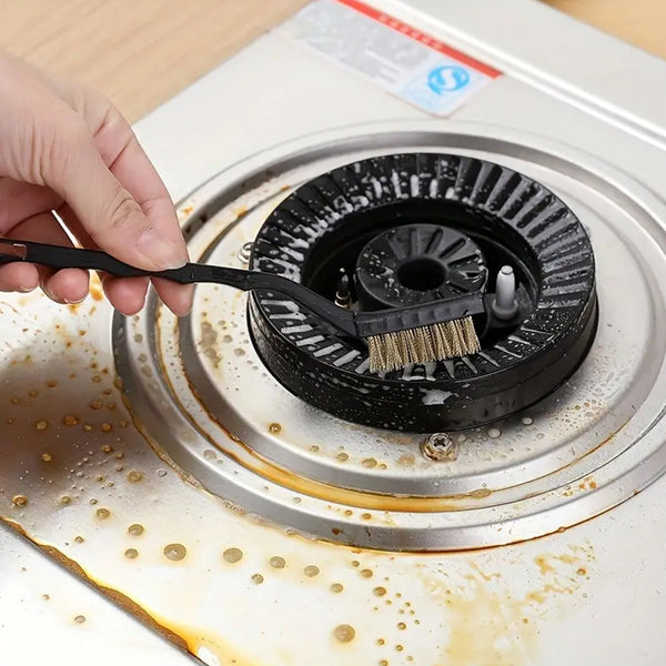 Mini Wire Brush Set - Brass, Nylon, Steel for Cleaning & Rust Removal (3 Pcs Set)